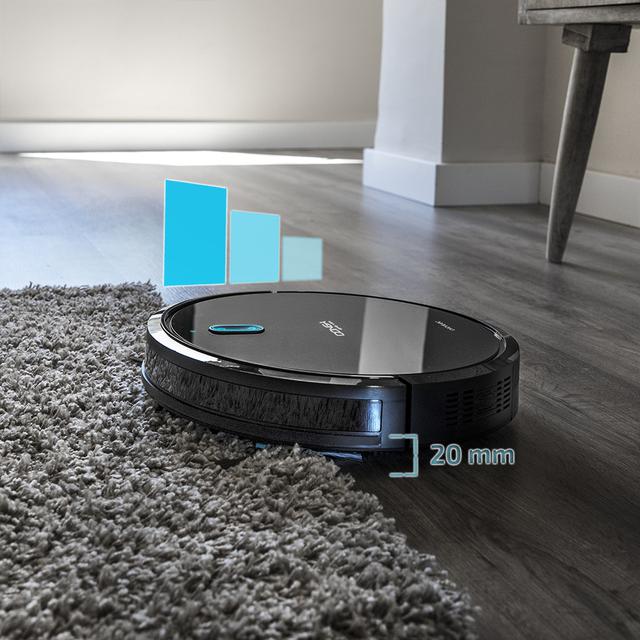 Robot aspirateur Conga série 1099 Connected. 1400 Pa, il aspire, balaie, passe la serpillière, brosse spéciale pour les poils d'animaux, télécommande, compatible avec Alexa et Google Home, mur magnétique