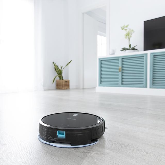 Robot aspirapolvere e lavapavimenti Conga 1090 ConnectedForce, APP control, aspira, spazza, lava e passa il panno, 1400 Pa, spazzola speciale animali domestici, lavaggio intelligente, controllo vocale Alexa e Google