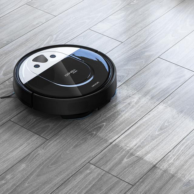 Conga 2090 Vision robot aspirateur et nettoie-sols, iTech, Camera 360, il nettoie le sol, aspire et balaie en même temps, application avec carte, nettoyage en un point et par zones, 2700 Pa, Alexa & Google Assistant