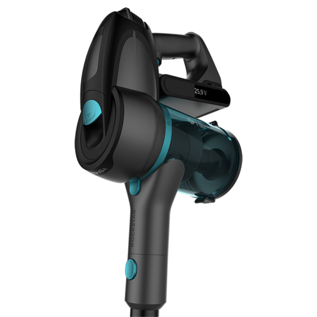 Aspirateur-balai sans fil Conga Rockstar 700 X-Treme Ergoflex. Sans sacs, 430 W de puissance et 24 kPa, 3 en 1 : vertical, balai et à main, avec moteur numérique,  tube flexible et jusqu'à 65 minutes d'autonomie.