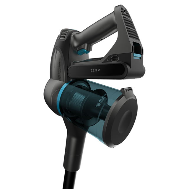 Conga Rockstar 700 Ultimate, Aspirador Escoba Sin Cable y Sin Bolsa, 430 W de Potencia y 24 KPA, 3 en 1: Vertical, Escoba y de Mano, Motor Digital, hasta 65 min de Autonomía, 7 Accesorios