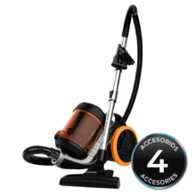 Aspirateur-traîneau Conga PopStar 4000 Ultimate Pro. 800 W de puissance, sans sac, réservoir de 3,5 litres, filtrage de haute efficacité, tube métallique, 4 accessoires