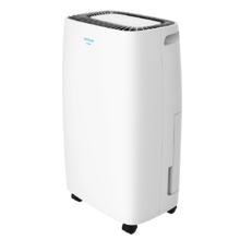 Déshumidificateur Big Dry 4000 Expert. Minuterie 24 h, 10 L/jour, réservoir amovible de 2,5 L, 105 m³/h de surface couverte, gaz R290, silencieux, humidité 40 % à 80 %, écran LED et auto-déconnexion