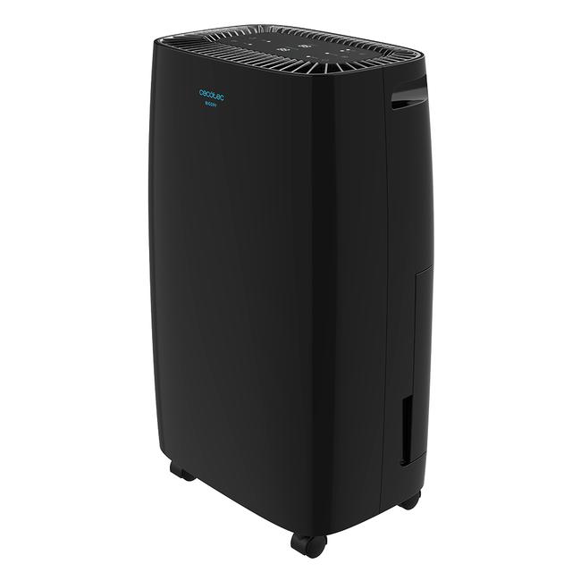 Déshumidificateur Big Dry 4000 Expert Black. Minuterie 24 h, 10 L/jour, réservoir amovible de 2,5 L, 105 m³/h de surface couverte, gaz R290, silencieux, humidité 40 % à 80 %, écran LED et auto-déconnexion