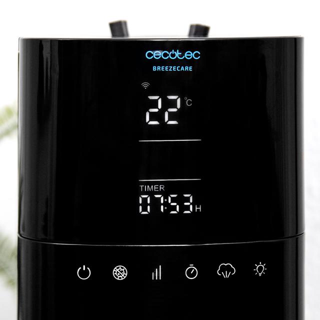 BreezeCare 4000 Connected. Humidificador con Depósito de 6 litros, Humidificación 400 ml/h, Control por Wi-fi y Táctil, Función Plasma, Cobertura hasta 40 m2