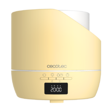 PureAroma 500 Smart SunLight. Difusor de aroma com Capacidade 500 ml, Ecrã LED, Temporizador 12h, Relógio despertador, 3 Modos de funcionamento, Cobertura 30m2