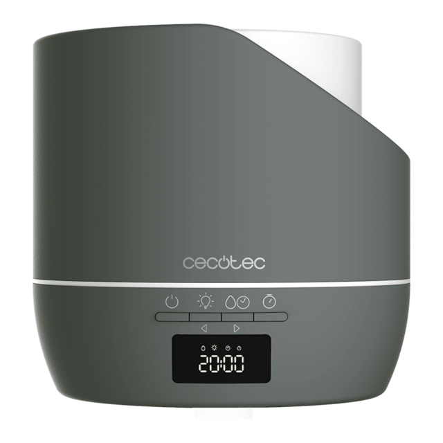 PureAroma 500 Smart Stone. Difusor de aroma com Capacidade 500 ml, Ecrã LED, Temporizador 12h, Relógio despertador, 3 Modos de funcionamento, Cobertura 30m2