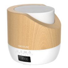 PureAroma 500 Smart White Woody Aromadiffusor. Fassungsvermögen 500ml, LED-Anzeige, Timer 12h, Wecker, 3 Betriebsmodi, Reichweite 30m2