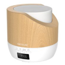 PureAroma 500 Smart White Woody. Difusor de aroma com Capacidade 500 ml, Ecrã LED, Temporizador 12h, Relógio despertador, 3 Modos de funcionamento, Cobertura 30m2