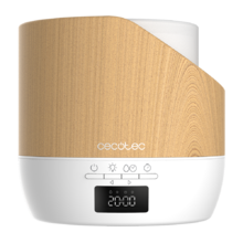 PureAroma 500 Smart White Woody. Difusor de aroma con Capacidad 500ml, Pantalla LED, Temporizador 12h, Despertador, 3 Modos de funcionamiento, Cobertura 30m2