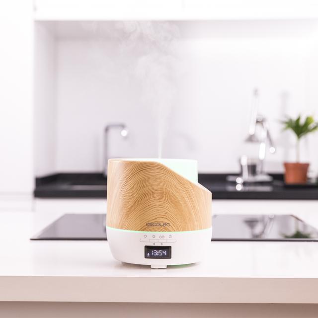 Diffuseur d’arômes PureAroma 500 Smart White Woody. 500 ml de capacité, écran LED, minuterie 12 h, fonction réveil, 3 modes de fonctionnement, 30 m² de surface couverte