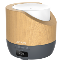 PureAroma 500 Smart Grey Woody Aromadiffusor. Fassungsvermögen 500ml, LED-Anzeige, Timer 12h, Wecker, 3 Betriebsmodi, Reichweite 30m2