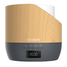 PureAroma 500 Smart Grey Woody Aromadiffusor. Fassungsvermögen 500ml, LED-Anzeige, Timer 12h, Wecker, 3 Betriebsmodi, Reichweite 30m2