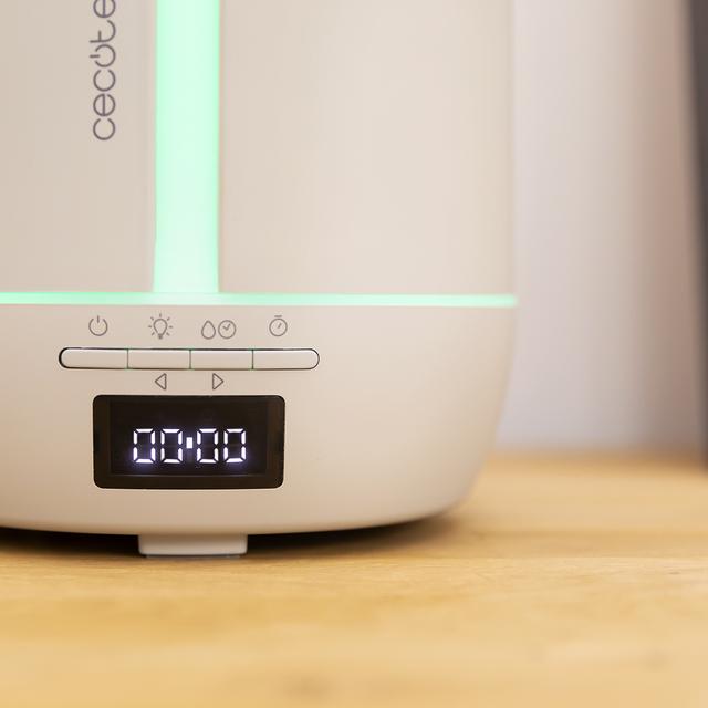 Diffusore di aromi PureAroma 550 Connected Sand. Capacità 500 ml, display LED, vivavoce, controllo via bluetooth, app, timer 12 h, 3 modalità di funzionamento, copertura 30 m²