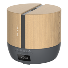 Diffuseur d’arômes PureAroma 550 Connected Grey Woody. 500 ml de capacité, écran LED, haut-parleur, contrôle via Bluetooth, app, minuterie 12 h, 3 modes de fonctionnement, 30 m² de surface couverte