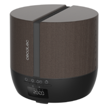 PureAroma 550 Connected Black Woody. Difusor de aromas con Capacidad 500ml, Pantalla LED, Altavoz, Control por bluetooth, App, Temporizador 12h, 3 Modos de funcionamiento, Cobertura 30m2