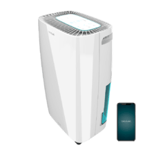 Deumidificatore Big Dry 4000 Expert Connected. Controllo Wi-Fi, 10L/giorno, Serbatoio rimovibile da 2,5L, Copertura 105m3/h, Gas R290, Silenzioso, Umidità da 40% a 80%, Display LED, Spegnimento automatico