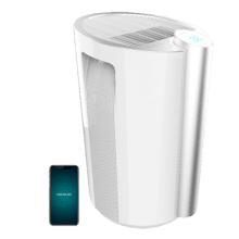 BigDry 9000 Professional Connected Cyber. Deshumidificador con Temporizador 12h, 20L/día, Depósito extraíble 4,5L, Cobertura 250 m3/h, Gas R290, Silencioso, Ajuste Humedad, Control Wifi