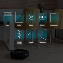 Robot aspirateur et nettoie-sols Conga 2290 Ultra. 2100 Pa, application avec carte, nettoyage ordonné, brosse pour les poils d'animaux, Alexa et Google Assistant et mur magnétique.