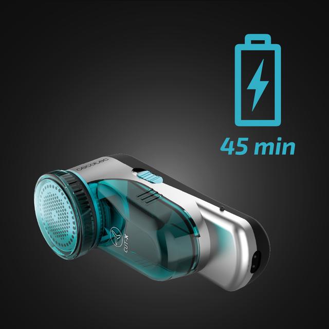 Rasoir anti-bouloches électrique sans fil Cut-X. Batterie rechargeable, autonomie jusqu'à 45 minutes, diamètre de la lame 50 mm, vitesse 8800 tr/min