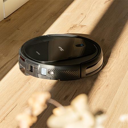 Robot Aspirador y Friegasuelos Conga 2290 Ultra T. 2100 Pa, Tecnología 4in1, App Control, Sistema Vitual Map, 3 Modos de fregado, Cepillo para Mascotas. Alexa & Google Assistant