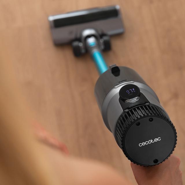 Conga RockStar 880 Titanium 3 en 1 aspirateur-balai sans fil avec moteur numérique. Avec brosse Jalisco. 480 W de puissance et 30 kPa. 150 aW. Autonomie de 100 minutes. 3 modes de fonctionnement. Écran numérique. Kit d‘accessoires.