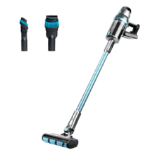 Aspirateur-balai sans fil 3 en 1 Conga RockStar 1600 Titanium avec moteur numérique. Avec brosse Jaliscazo.  680 W de puissance, 26 kPa et 230 aW. 75 minutes d’autonomie. 4 modes de fonctionnement. Écran numérique.