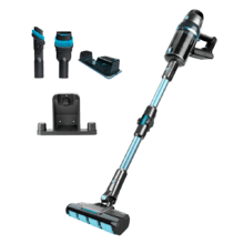 Aspirateur-balai sans fil 4 en 1 avec moteur numérique Conga RockStar 2500 Titanium ErgoWet. Avec brosse Jaliscazo. 680 W de puissance et 26 kPa. 230 aW. Autonomie de 90 minutes. 4 modes de fonctionnement. Écran numérique. Système ErgoWet.