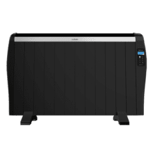 ReadyWarm 2500 Thermal Black. Radiador Eléctrico Bajo Consumo con 12 Elementos, 1800 W, De Pared o de Pie, Temporizador, Mando a Distancia, Pantalla LCD, 25 m2