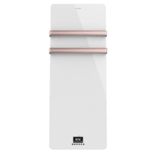 Ready Warm 9870 Crystal Towel White energieeffizienter Badheizkörper 850W, Doppelaufhänger, Fernbedienung, LED-Anzeige, Timer, IP24