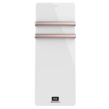 Radiador Toallero Eléctrico Bajo Consumo Ready Warm 9870 Crystal Towel Rosegold. 850W, Doble Colgador, Mando a Distancia, Pantalla LED, Temporizador, IP24