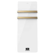 ReadyWarm 9870 Crystal Towel OldGold Toallero eléctrico con 850 W, pantalla LED, mando a distancia, temporizador 24/7, control táctil, protección IP24, cobertura 10 m², 2 colgadores, sistema de seguridad, diseño elegante y con kit de instalación.