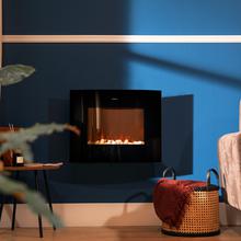 Ready Warm 2250 Curved Flames Connected Electric Fireplace. 2000 W, tamanho 22", Wi-Fi, 2 níveis de potência, controlo remoto, painel curvo, temporizador, 20 m2