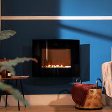 Caminetto elettrico Ready Warm 2650 Curved Flames Connected. 2000 W, dimensioni di 26", Wi-Fi, 2 livelli di potenza, telecomando, pannello curvo, timer, 25 m2