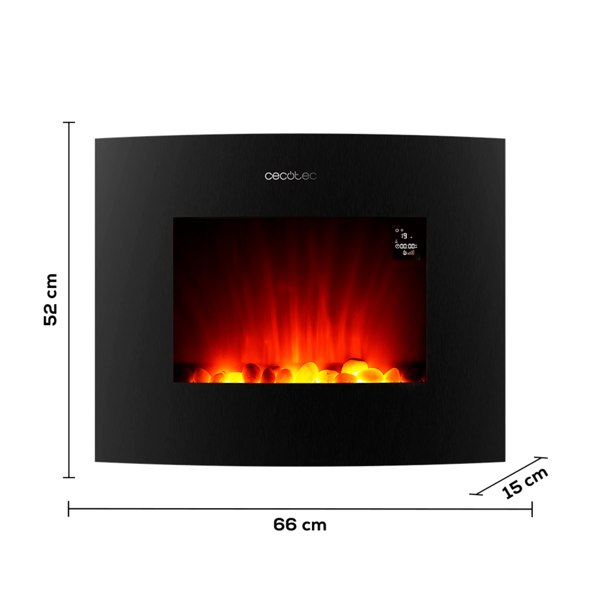 Ready Warm 2650 Curved Flames Connected Caminetto elettrico Cecotec