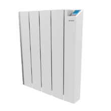 ReadyWarm 4000 Thermal Ceramic Connected Emisor térmico con 1000 W de aluminio fundido y tecnología cerámica, 4 elementos, 12 m², control por Wi-Fi, pantalla LCD, programador semanal 24/7, protección IPX4, 4 modos, selección de temperatura y máxima seguridad.