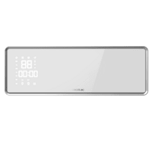 Stufa in Ceramica da Parete Ready Warm 5350 Power Box Ceramic Connected. 2000 W, Display LED, Controllo Wi-Fi, Telecomando, Protezione IP22, Kit di installazione