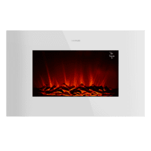 Lareira elétrica Ready Warm 3590 Flames Connected White. 2000 W, tamanho 35", Wi-Fi, 2 níveis de potência, comando à distância, temporizador, 30 m2