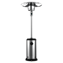 Calefactor de Exterior a gas Ready Warm serie 8800 Outdoor Microclimate. 14000 W, Gas Butano o Propano, Forma de Seta, Termostato, Acero, Ruedas, Cobertura 15 m2