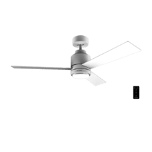 Ventilateur de plafond EnergySilence Aero 4850 Style White 30 W 48" avec lumière LED, télécommande, 6 vitesses, 3 modes (Bas/Moyen/Haut), 3 pales, mode hiver-été et mode brise naturelle.