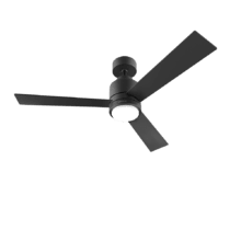 EnergySilence Aero 4850 Style Black Ventilador de techo de 30 W y 48” con luz LED, mando a distancia, 6 velocidades, 3 modos (Low/Medium/High), 3 aspas,  modo winter-summer y modo natural breeze.