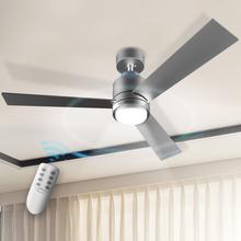 EnergySilence Aero 4850 Style Steel 30-W-Deckenventilator mit Gleichstrommotor und 48 Zoll mit LED-Licht, Fernbedienung, 6 Geschwindigkeiten, 3 Modi (Niedrig/Mittel/Hoch), 3 Flügeln, Winter-Sommer-Modus und Modus für natürliche Brise.