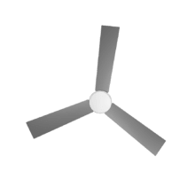 EnergySilence Aero 4849 Style Steel Ventilador de techo de 30 W con motor DC y 48” con luz LED, mando a distancia , 6 velocidades y 3 aspas.