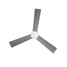 Ventilateur de plafond EnergySilence Aero 4850 Style Steel 30 W avec moteur DC et 48" avec lumière LED, télécommande, 6 vitesses, 3 modes (Bas/Moyen/Haut), 3 pales, mode hiver-été et mode brise naturelle.