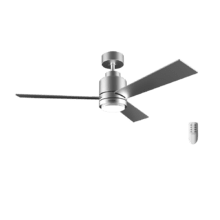 Ventilador de techo EnergySilence Aero 4850 Style Steel Ventilador de techo de 30 W con motor DC y 48” con luz LED, mando a distancia , 6 velocidades, 3 aspas, modo winter-summer y modo natural breeze.