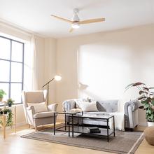 EnergySilence Aero 5275 LightWood Ventilador de techo de 40 W y 52" con motor DC, mando a distancia, luz LED doble altura, temporizador, modo winter-summer.