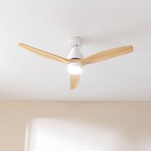 EnergySilence Aero 5275 LightWood Ventilador de techo de 40 W y 52" con motor DC, mando a distancia, luz LED doble altura, temporizador, modo winter-summer.