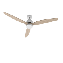 EnergySilence Aero 5275 LightWood Ventilador de techo de 40 W y 52" con motor DC, mando a distancia, luz LED doble altura, temporizador, modo winter-summer.