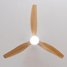 EnergySilence Aero 5275 LightWood Ventilador de techo de 40 W y 52" con motor DC, mando a distancia, luz LED doble altura, temporizador, modo winter-summer.