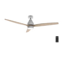 EnergySilence Aero 5275 LightWood Ventilador de techo de 40 W y 52" con motor DC, mando a distancia, luz LED doble altura, temporizador, modo winter-summer.